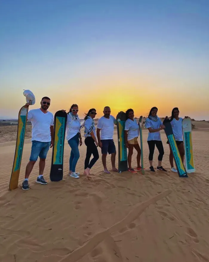 Sand surfing in the Great Dune