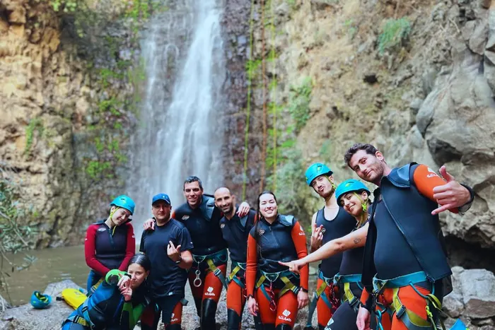 Rappelling at Jilbon Waterfall - Winter
