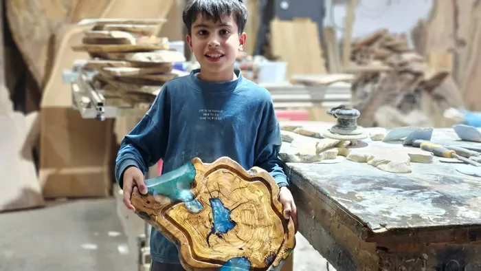 Create a one-of-a-kind work of art – handmade with antique olive wood and crystal epoxy